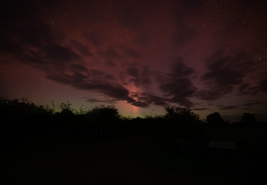 Aurores boréales dans la Brenne en France